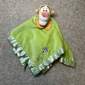 Disney Tigger Security Blanket Lovey Plush Drum Embroidered Satin Trim Baby